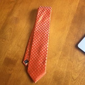 Orange Geometric Laurent Bennett Milano Tie